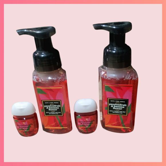 PASSIONFRUIT & BANANA FLOWER FOAMING HAND SOAP & SANITIZER BY BATH & BODY WORKS - Picture 1 of 1